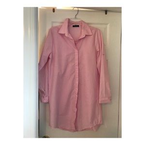 Pink long sleeved button up